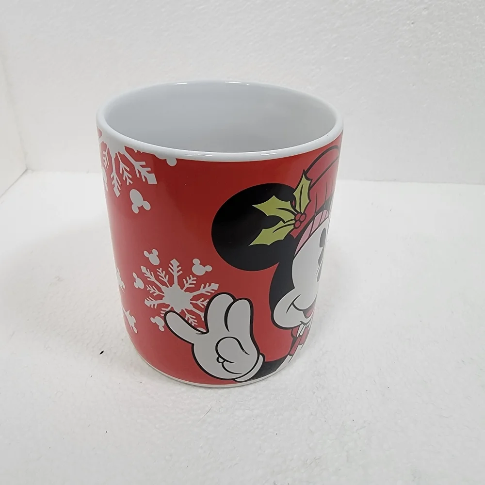 Set of 2 Disney Galerie Huge Mickey & Minnie Mouse Christmas Coffee Mugs - Picture 2 of 16